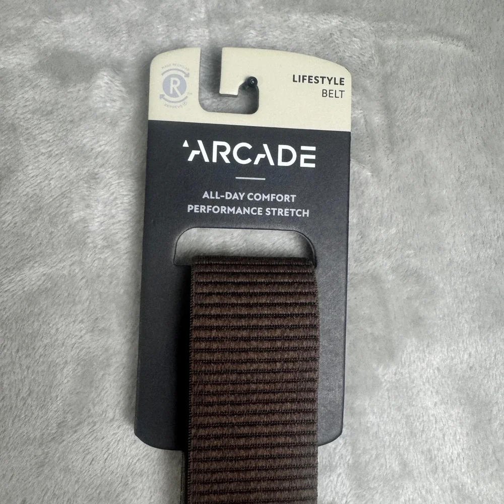 Arcade Woody Heather Walnut Performance Stretch Belt One Size Brown Mountain